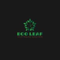 ecoleaf, grönt löv logotyp vektor