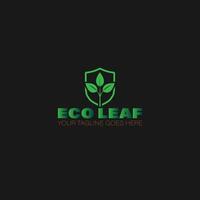 ecoleaf, grönt löv logotyp vektor