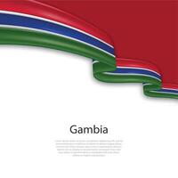 winken Band mit Flagge von Gambia vektor