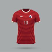 3d realistisk fotboll jersey panama nationell team 2024 vektor