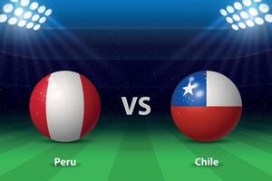 Peru vs. Chile. Amerika Fußball Turnier 2024 vektor