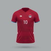 3d realistisk fotboll jersey serbia nationell team 2024 vektor