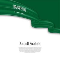 vinka band med flagga av saudi arabien vektor