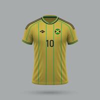 3d realistisk fotboll jersey jamaica nationell team 2024 vektor