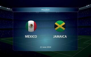 mexico mot jamaica. Amerika fotboll turnering 2024 vektor