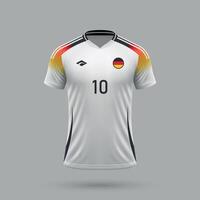 3d realistisk fotboll jersey Tyskland nationell team 2024 vektor