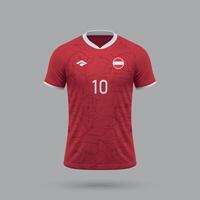 3d realistisk fotboll jersey österrike nationell team 2024 vektor