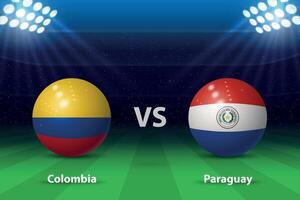Kolumbien vs. Paraguay vektor