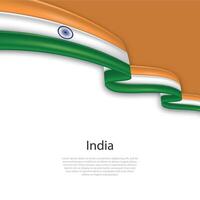 vinka band med flagga av Indien vektor