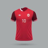 3d realistisch Fußball Jersey Kanada National Mannschaft 2024 vektor