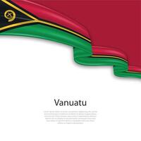 winken Band mit Flagge von Vanuatu vektor
