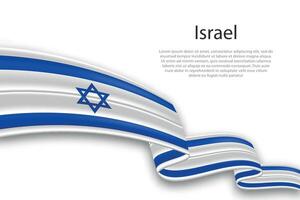 abstrakt wellig Flagge von Israel auf Weiß Hintergrund vektor