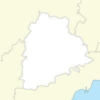 plats Karta av telangana är en stat av Indien vektor