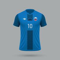 3d realistisk fotboll jersey slovenien nationell team 2024 vektor