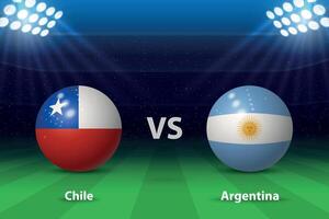 chile mot argentina, Amerika fotboll turnering 2024 vektor