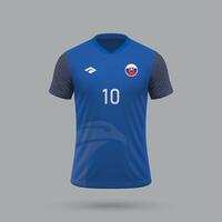 3d realistisk fotboll jersey slovakia nationell team 2024 vektor