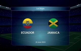 Ecuador vs. Jamaika. Amerika Fußball Turnier 2024 vektor