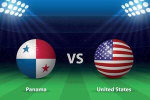 Panama vs. vereinigt Zustände. Amerika Fußball Turnier 2024 vektor