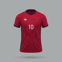 3d realistisk fotboll jersey albania nationell team 2024 vektor