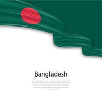 vinka band med flagga av bangladesh vektor