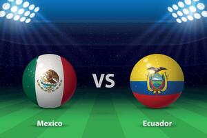 Mexiko vs. Ecuador. Amerika Fußball Turnier 2024 vektor