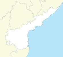 plats Karta av andhra pradesh är en stat av Indien vektor