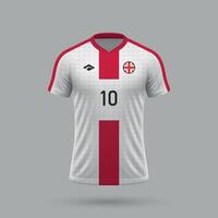 3d realistisch Fußball Jersey Georgia National Mannschaft 2024 vektor