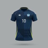 3d realistisk fotboll jersey skottland nationell team 2024 vektor