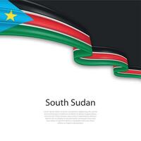 vinka band med flagga av söder sudan vektor