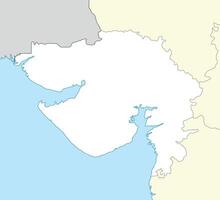 plats Karta av gujarat är en stat av Indien vektor