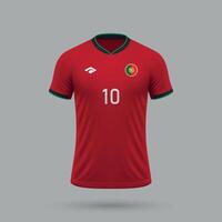 3d realistisk fotboll jersey portugal nationell team 2024 vektor