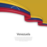 vinka band med flagga av venezuela vektor