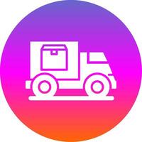 Lieferung LKW Glyphe Gradient Kreis Symbol Design vektor