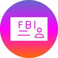 fbi Glyphe Gradient Kreis Symbol Design vektor