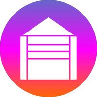 Garage Glyphe Gradient Kreis Symbol Design vektor