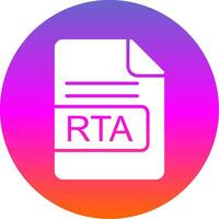 rta Datei Format Glyphe Gradient Kreis Symbol Design vektor