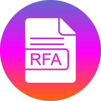 rfa fil formatera glyf lutning cirkel ikon design vektor