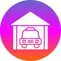 Garage Glyphe Gradient Kreis Symbol Design vektor