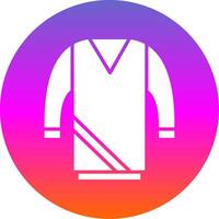 Sweatshirt Glyphe Gradient Kreis Symbol Design vektor