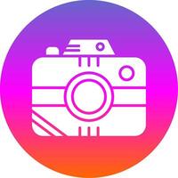 Foto Kamera Glyphe Gradient Kreis Symbol Design vektor