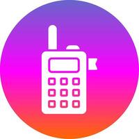 Walkie Talkie Glyphe Gradient Kreis Symbol Design vektor