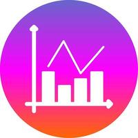 Bar Diagramm Glyphe Gradient Kreis Symbol Design vektor