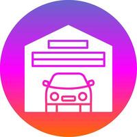 Garage Glyphe Gradient Kreis Symbol Design vektor