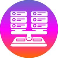 Benchmarking Glyphe Gradient Kreis Symbol Design vektor