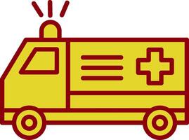 Krankenwagen Jahrgang Symbol Design vektor