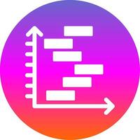 Mücke Diagramm Glyphe Gradient Kreis Symbol Design vektor