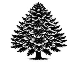 tall träd silhuett illustration vektor