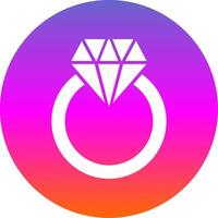 Diamant Ring Glyphe Gradient Kreis Symbol Design vektor