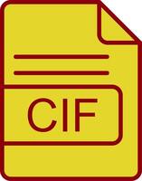 cif Datei Format Jahrgang Symbol Design vektor