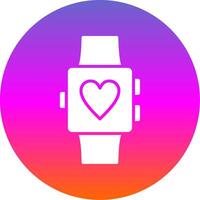 Smartwatch Glyphe Gradient Kreis Symbol Design vektor